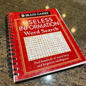 Useless Information Word Search – Brain Games – Spiral Puzzle Book